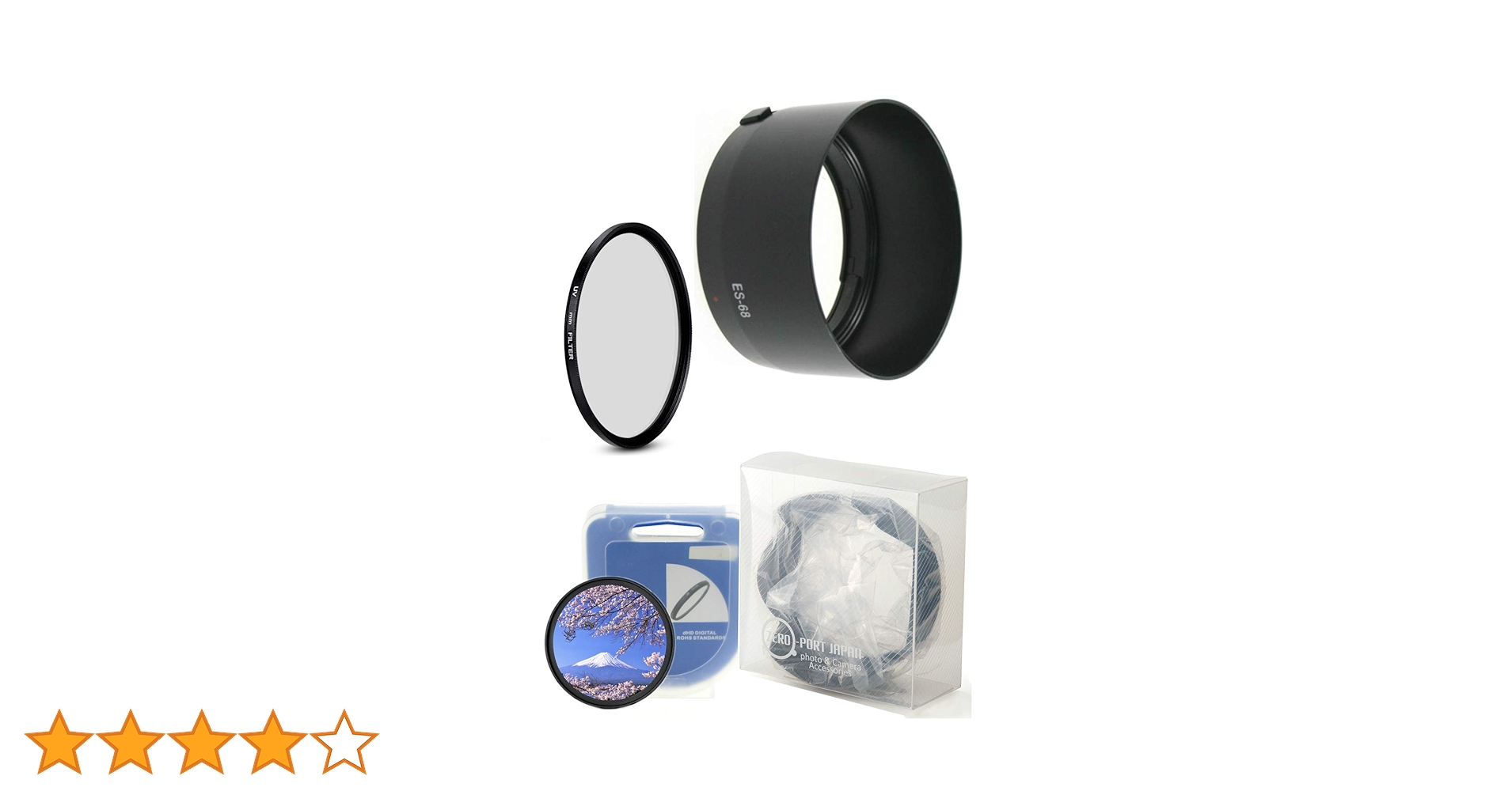 Amazon | レンズフード ES-68 & レンズフィルター 49mm 互換品